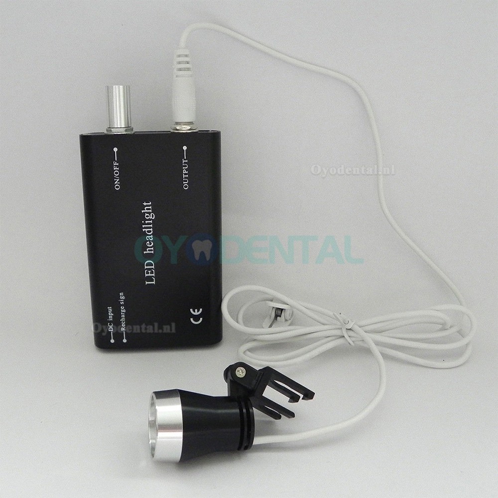 Draagbare Clip-on LED-koplamp geschikt voor tandheelkundige klinische medische verrekijkers